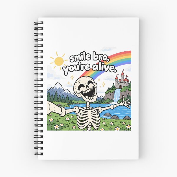 Item preview, Smile Bro You’re Alive Skeleton designed and sold by MonkiFlipp.