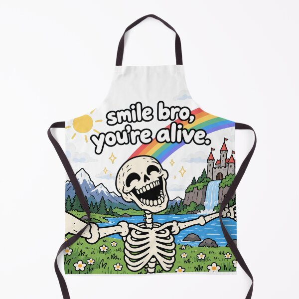 Item preview, Smile Bro You’re Alive Skeleton designed and sold by MonkiFlipp.