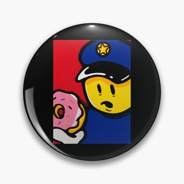 Item preview, Cartoon Cop with Donut Art designed and sold by falsoyazeis.