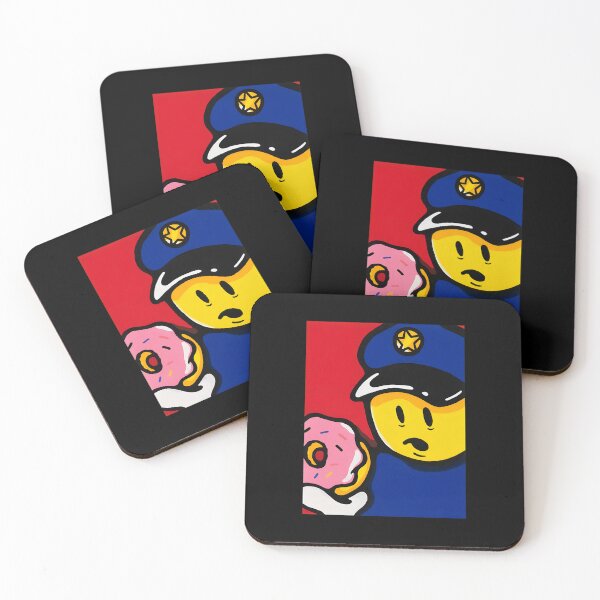 Item preview, Cartoon Cop with Donut Art designed and sold by falsoyazeis.