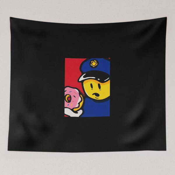 Item preview, Cartoon Cop with Donut Art designed and sold by falsoyazeis.