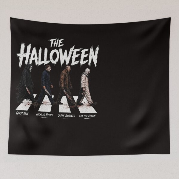 Item preview, Halloween Tshirts Michael Myers Jason Voorhees Ghost Face Art The Clown Horror Walking Road designed and sold by Hydlaaksmndriss.