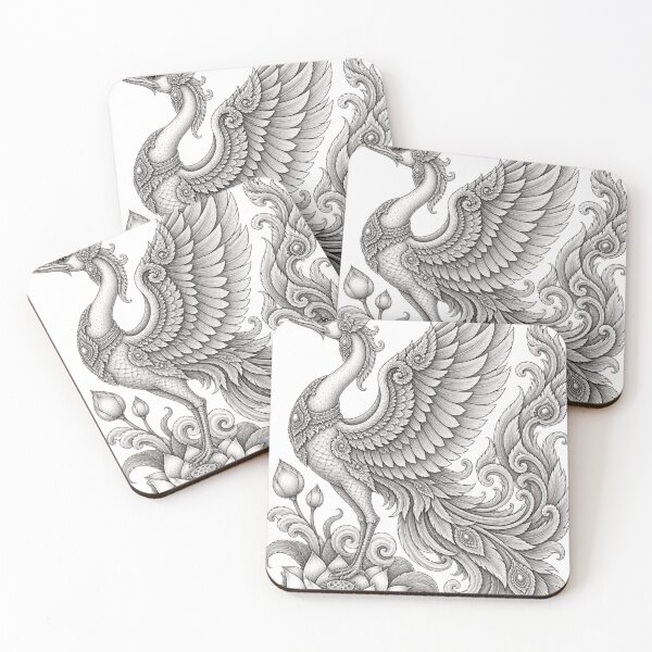 Item preview, Thai Hongsa Swan Sacred Lotus Art designed and sold by mamhew2456.
