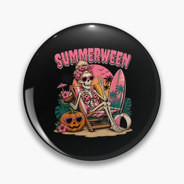 Item preview, Summerween Skeleton Flamingo Halloween Vacation designed and sold by felixpalette.