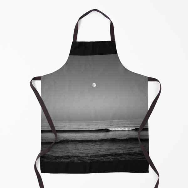 Item preview, Moonlit Ocean Waves Monochrome Art designed and sold by hobsond.