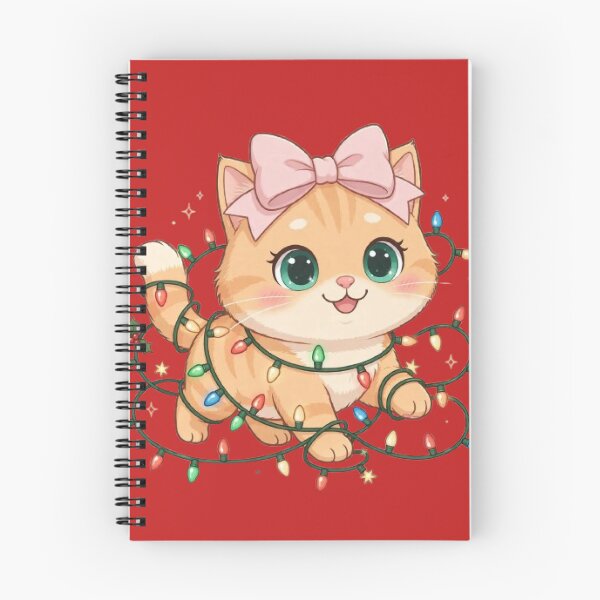 Item preview, Christmas Lights Cat Cute Tangled designed and sold by Moody Vibes Studio.