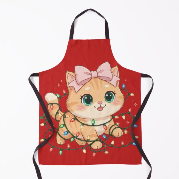 Item preview, Christmas Lights Cat Cute Tangled designed and sold by Moody Vibes Studio.