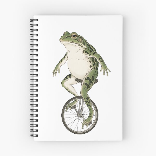 Item preview, Frog Riding a Unicycle in Japanese Painting Style – Realistic designed and sold by japaneseries.