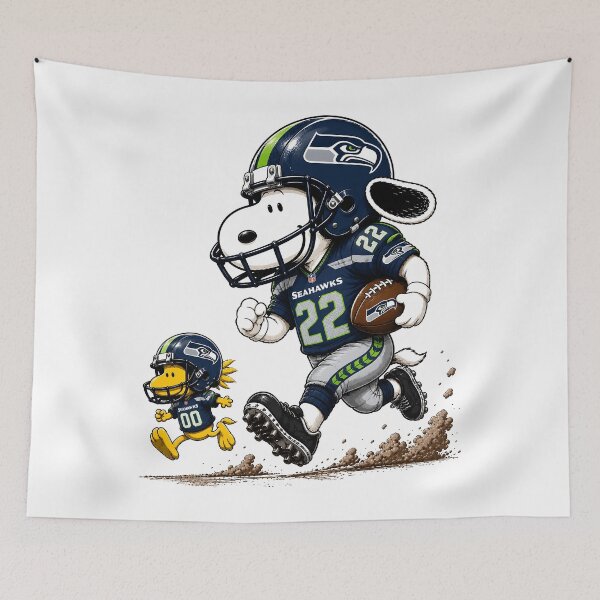 Item preview, Seattle Seahawks Funny Snoopy and Woodstock Players Football Team  designed and sold by Har-vee.