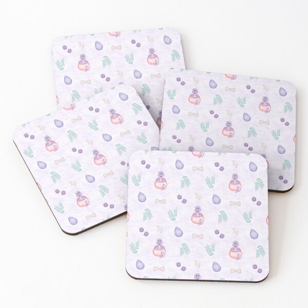 Item preview, Cute Purple Dinosaur Pattern - Soft Pastel Kawaii Dino Print designed and sold by PatternUnique.
