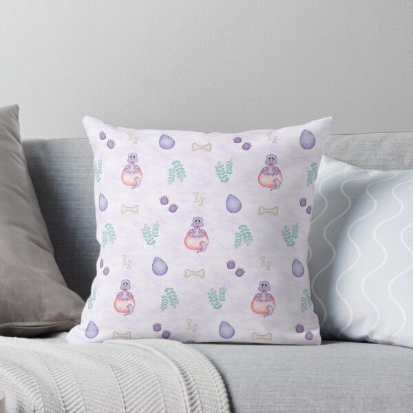Item preview, Cute Purple Dinosaur Pattern - Soft Pastel Kawaii Dino Print designed and sold by PatternUnique.