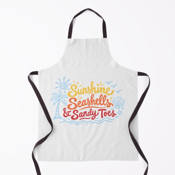 Item preview, Sunshine Seashells And Sandy Toes Retro Summer Beach Lettering designed and sold by Yellowriversss.
