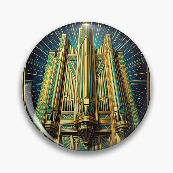 Item preview, Art Deco Pipe Organ Vintage Poster designed and sold by pinkal.