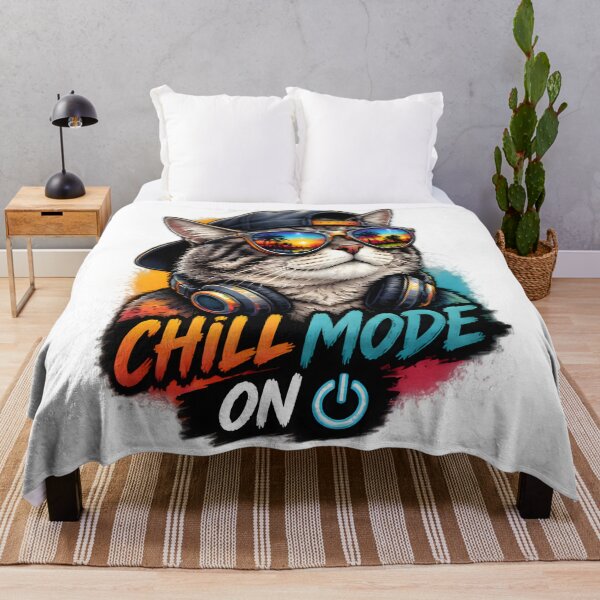 Item preview, Cool Cat Wearing Sunglasses and Headphones Chill Mode On designed and sold by Pyt27.