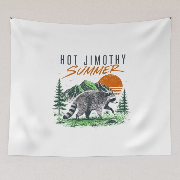 Item preview, Hot Jimothy Summer Raccoon Retro Sunset designed and sold by felixpalette.