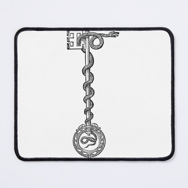 Item preview, Vintage Snake Coiled Around Antique Skeleton Key Engraving designed and sold by T-shirts for hot people .