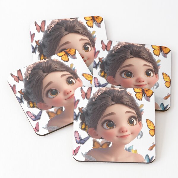 Item preview, Cute Butterfly Ballerina Portrait - Kawaii Girl designed and sold by Holub Art Studio & design.