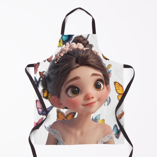 Item preview, Cute Butterfly Ballerina Portrait - Kawaii Girl designed and sold by Holub Art Studio & design.