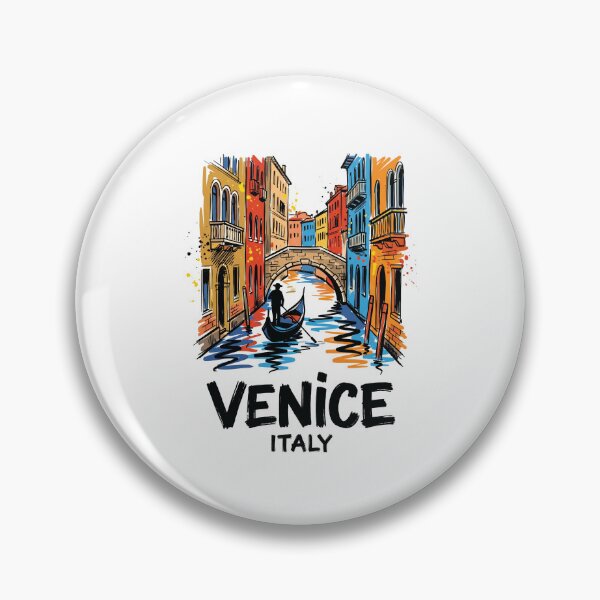 Artikelvorschau, Gondel in den Kanälen von Venedig, Italien, Reisekunst entworfen und verkauft von Merch by Das Design Studio.