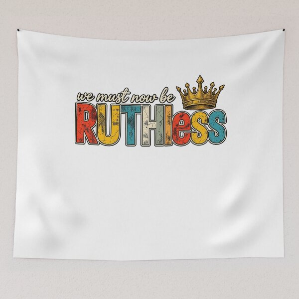 Item preview, We Must Now Be Ruthless Retro Vintage Crown Slogan designed and sold by SEINENGAPPI23.