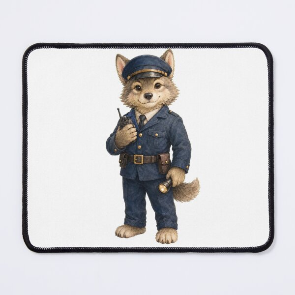 Item preview, Cute Wolf Security Guard designed and sold by photoparadise22.