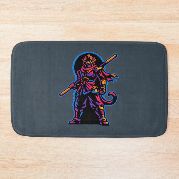 Item preview, Monkey King Sun Wukong Neon Synthwave Cyberpunk Warrior designed and sold by KungPowUnicorn.