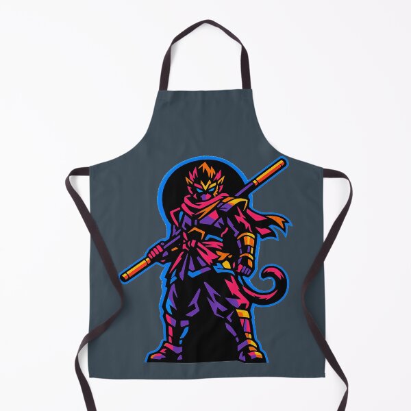 Item preview, Monkey King Sun Wukong Neon Synthwave Cyberpunk Warrior designed and sold by KungPowUnicorn.