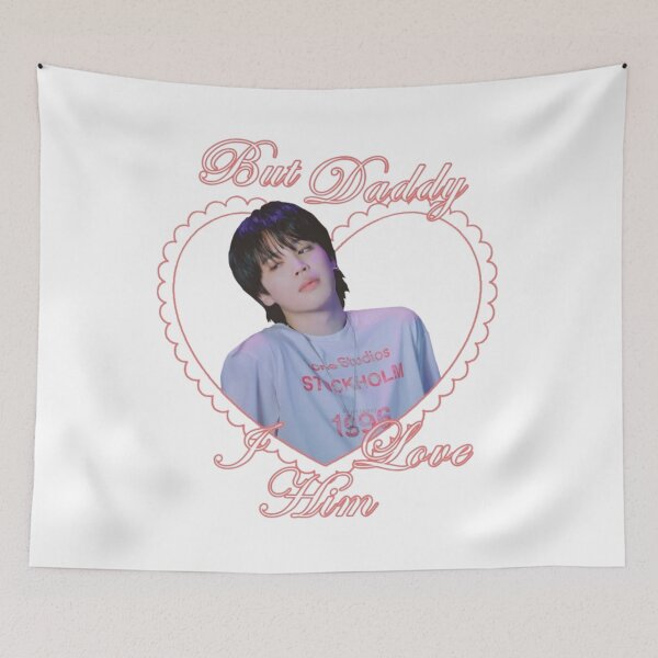 Item preview, BTS Jimin Park "But Daddy I Love Him" Pink Heart Aesthetic designed and sold by Mooncreates7.