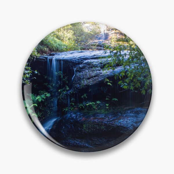 Item preview, Serene Forest Waterfall in Lush Nature - Lawson Australia designed and sold by Michael Cherne.