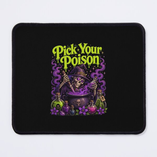 Item preview, Pick Your Poison Halloween Potion Cauldron Skull designed and sold by felixpalette.