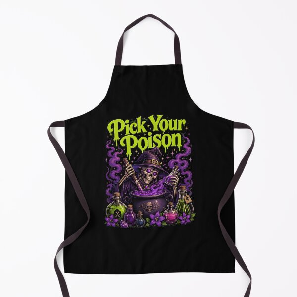 Item preview, Pick Your Poison Halloween Potion Cauldron Skull designed and sold by felixpalette.