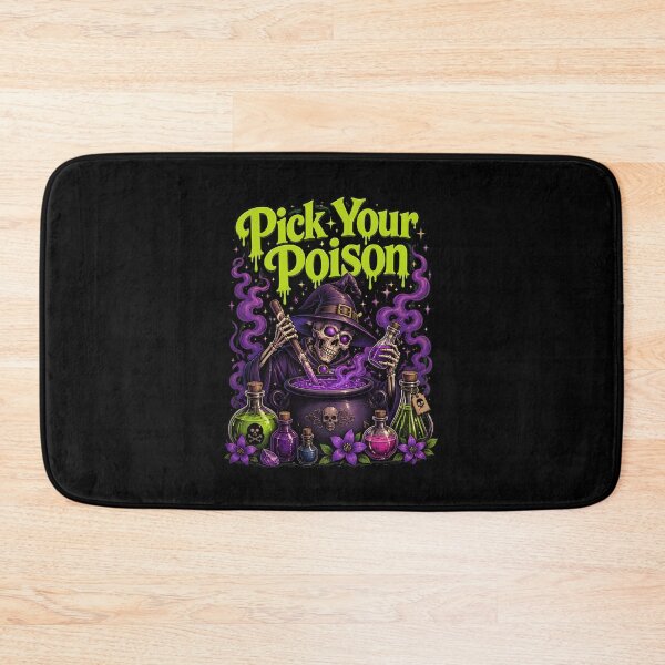Item preview, Pick Your Poison Halloween Potion Cauldron Skull designed and sold by felixpalette.