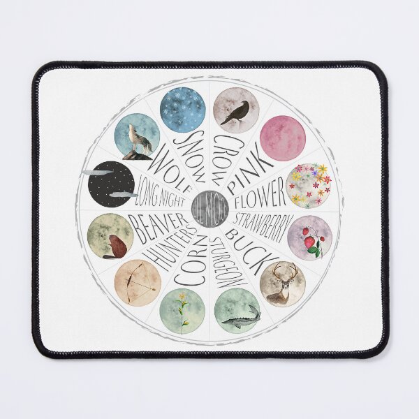 Item preview, Traditional Full Moon Names Wheel designed and sold by FarnwirbelArt.