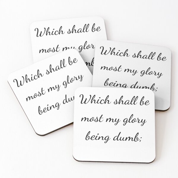 Item preview, “Which shall be most my glory being dumb;” - handwriting black designed and sold by ariksworld.