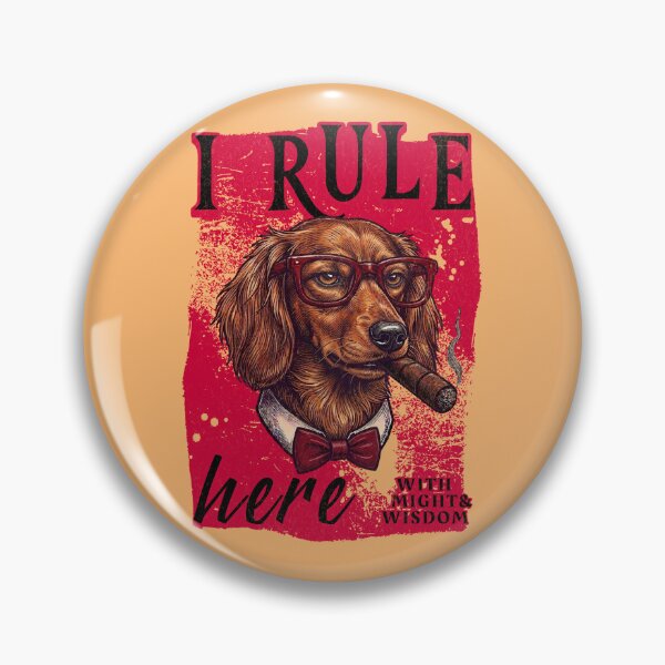 Item preview, Dachshund Cigar Mafia Boss - I Rule Here designed and sold by PixelsPaws.