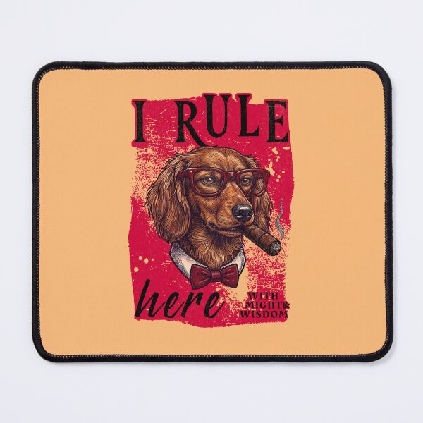 Item preview, Dachshund Cigar Mafia Boss - I Rule Here designed and sold by PixelsPaws.