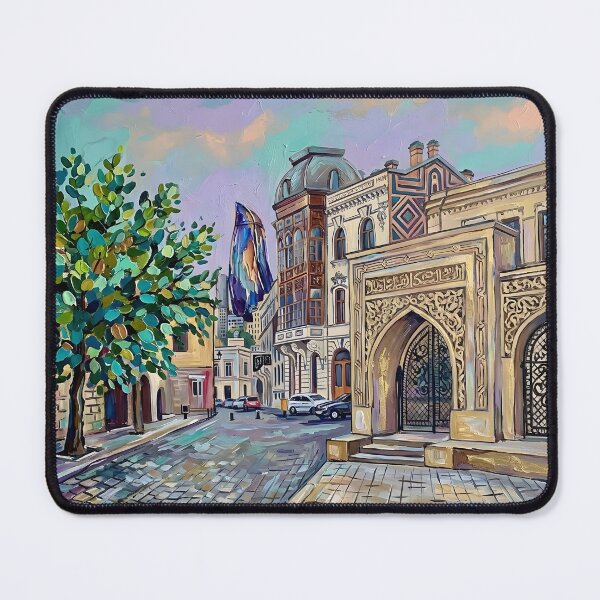 Item preview, Baku Acrylic Travel Print Azerbaijan designed and sold by POSTERIOCREW.