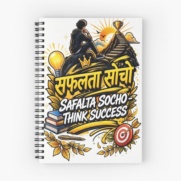 Item preview, Safalta Socho Think Success - Hindi Motivational Ladder To Success Design designed and sold by prithvi chand.