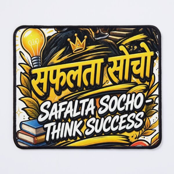 Item preview, Safalta Socho Think Success - Hindi Motivational Ladder To Success Design designed and sold by prithvi chand.