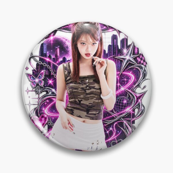 Item preview, Eunchae LE SSERAFIM Cyberpunk Poster | Made My Night Chrome Art designed and sold by Valereekmerch.