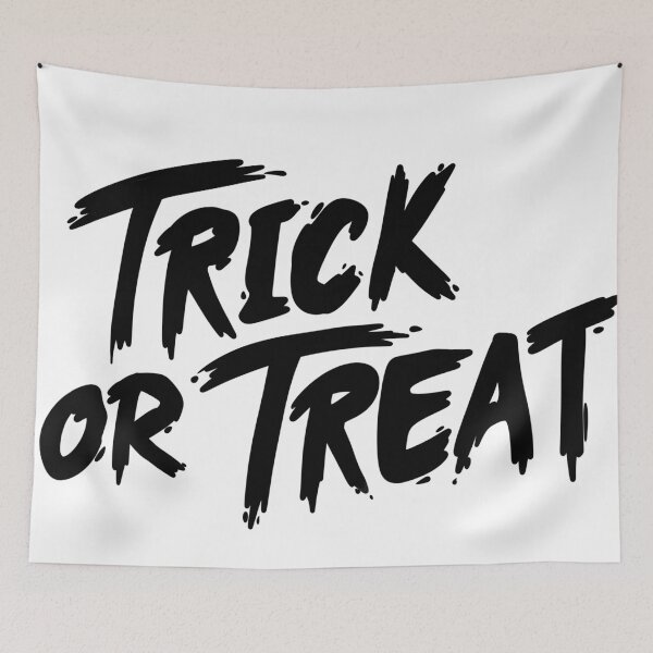 Item preview, Trick or Treat Halloween Lettering — Spooky Black Brush Calligraphy designed and sold by LYAN-STORE.