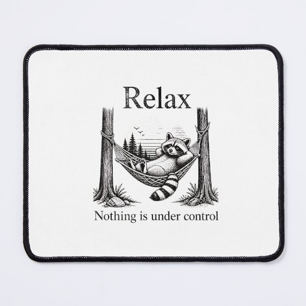 Item preview, Relax Raccoon Nothing Is Under Control Funny Animal designed and sold by felixpalette.