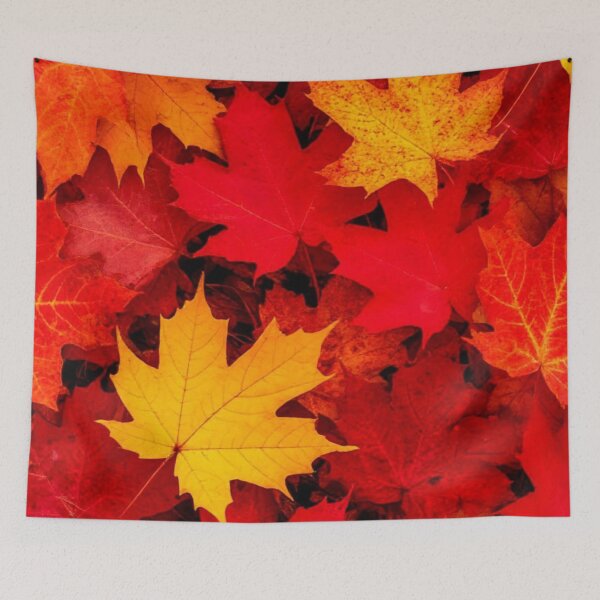 Item preview, Red and Gold Maple Leaves — Autumn Fall Foliage Background designed and sold by LYAN-STORE.