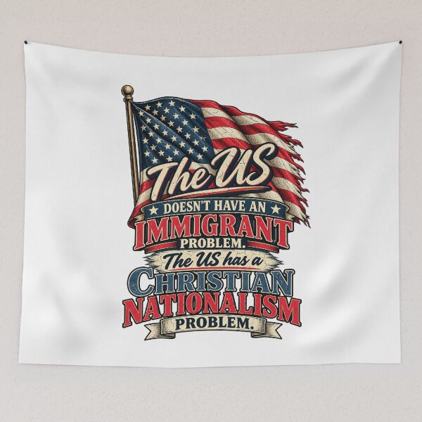 Item preview, Retro USA Flag Immigrant Rights Social Justice Sarcasm designed and sold by SEINENGAPPI23.