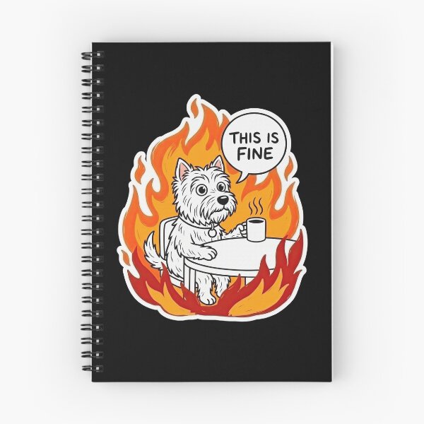 Item preview, West Highland White Terrier Fire Meme designed and sold by Flying Doggo.