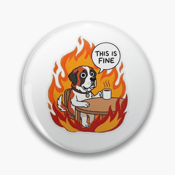 Item preview, St Bernard Dog Fine Fire Meme designed and sold by Flying Doggo.