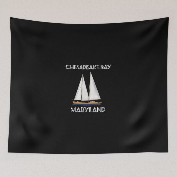 Item preview, Chesapeake Bay Maryland Sailboat Vintage Art designed and sold by corlobfrin.