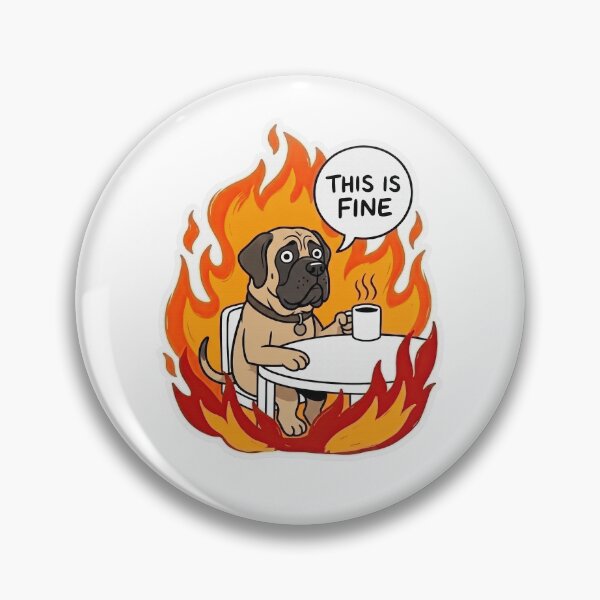 Item preview, English Mastiff Fine Fire Coffee Meme designed and sold by Flying Doggo.