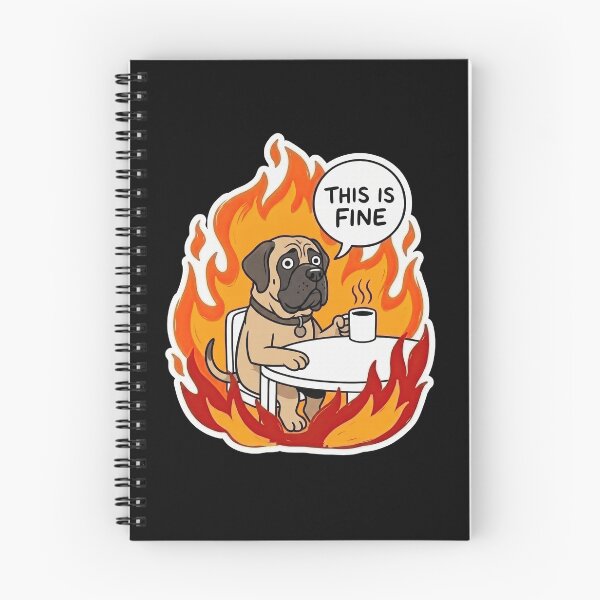 Item preview, English Mastiff Fine Fire Coffee Meme designed and sold by Flying Doggo.