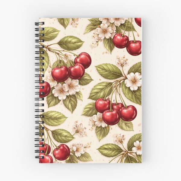 Item preview, Vintage Cherry Blossom Pattern, Cottagecore Fruit Floral Illustration, Botanical Cherries Aesthetic designed and sold by DreamPixelPrint.